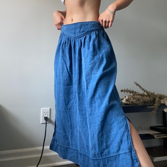 Jean MIDI Skirt - Picture 1 of 8